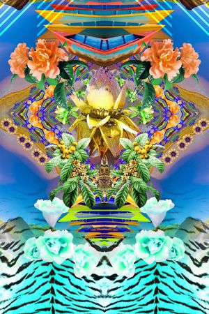 老虎纹印花华亿平台图片