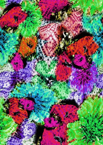 304277-多彩花卉花朵蕾丝组合