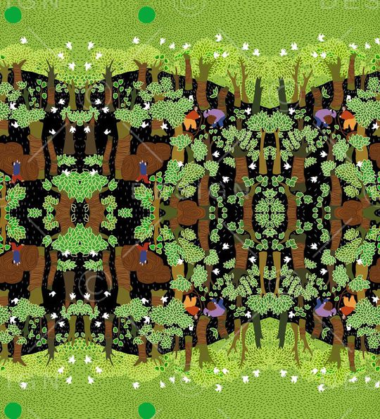 手绘水彩印花华亿平台图片