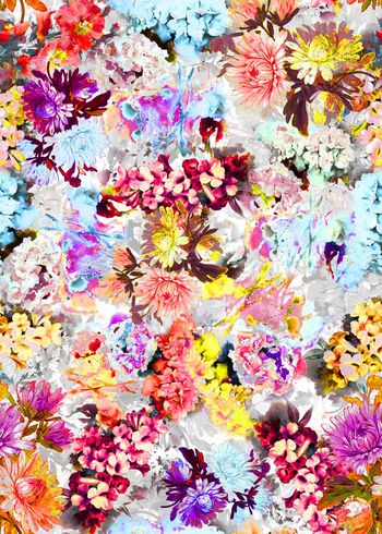 304361-抽象水彩破碎花卉花朵组合
