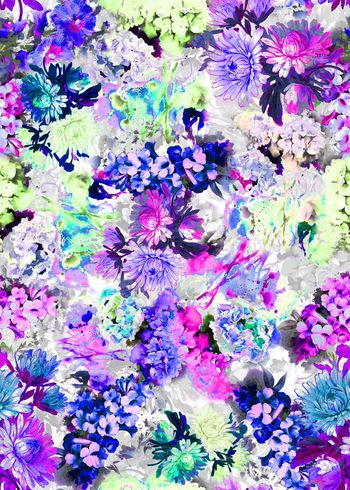 304362-抽象水彩破碎花卉花朵组合