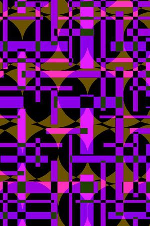 几何色块印花华亿平台图片