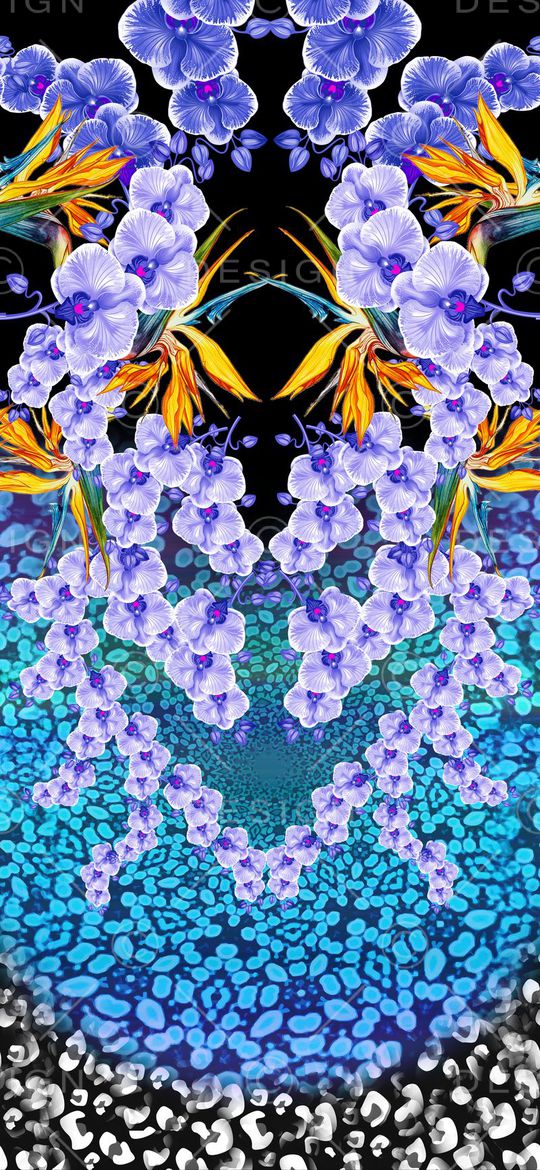 水彩花卉印花华亿平台图片