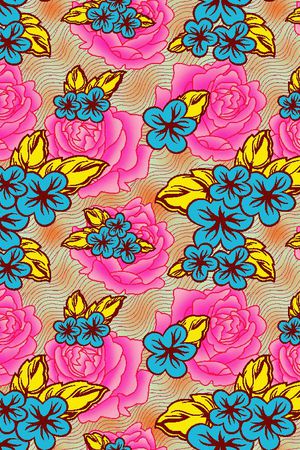 水彩花卉印花华亿平台图片