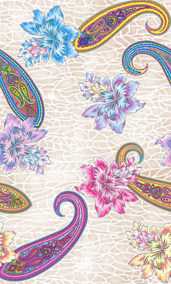 佩斯利涡旋纹印花华亿平台图片