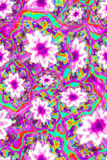 304734-多彩抽象纹理花卉花朵组合