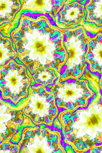 304735-多彩抽象纹理花卉花朵组合