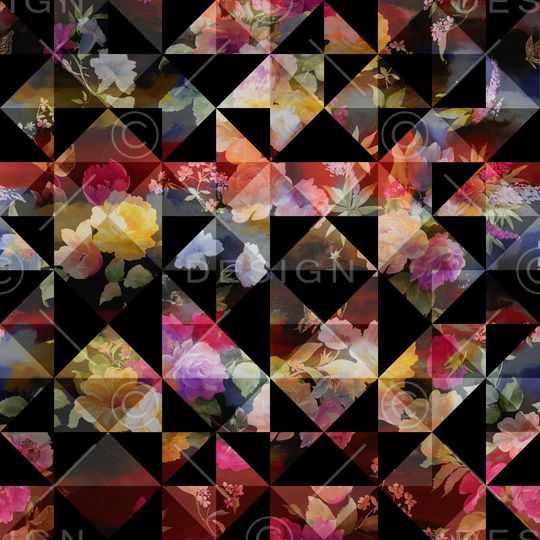 几何抽象格纹印花华亿平台图片