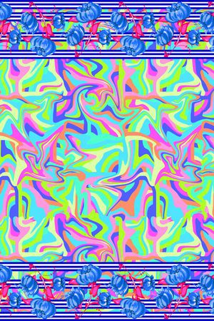 水彩花卉印花华亿平台图片