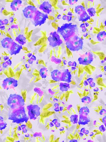 304821-水彩手绘抽象花卉花朵组合