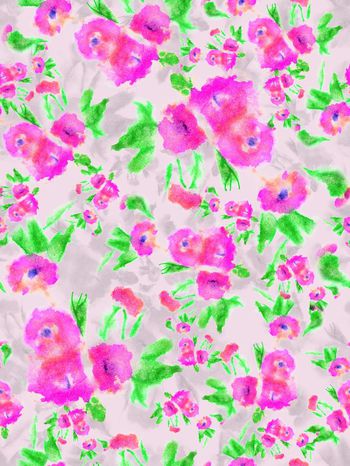 304822-水彩手绘抽象花卉花朵组合