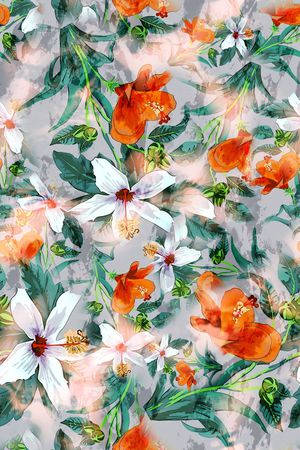 花卉印花华亿平台图片