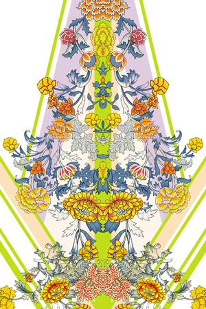 手绘水彩花卉印花华亿平台图片