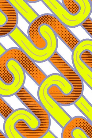 几何图形印花华亿平台图片