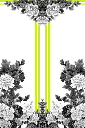 手绘花会印花华亿平台图片