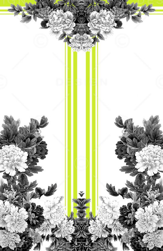 手绘花会印花华亿平台图片