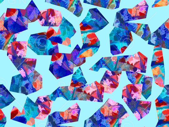 几何图像印花华亿平台图片