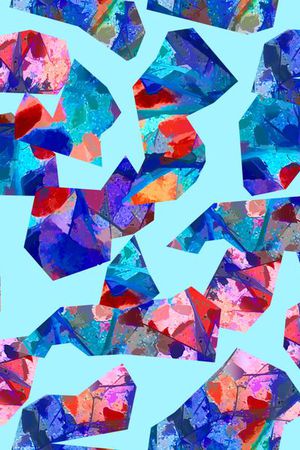 几何图像印花华亿平台图片