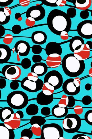 几何圆圈印花华亿平台图片