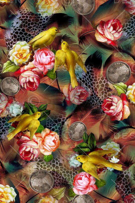 花卉印花华亿平台图片