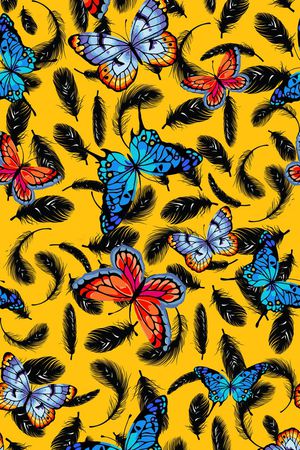 羽毛印花华亿平台图片