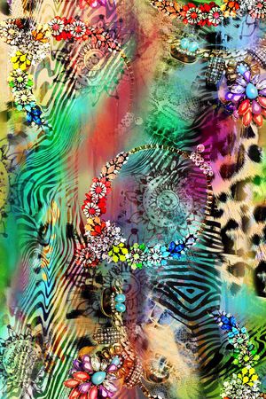 动物纹印花华亿平台图片