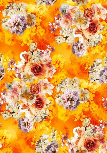 花卉印花华亿平台图片