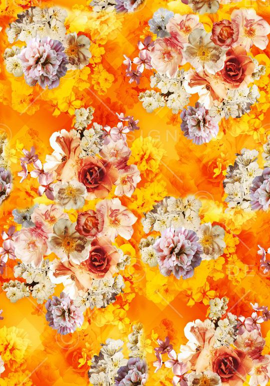 花卉印花华亿平台图片