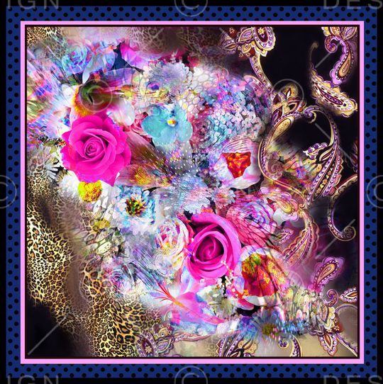 围巾印花华亿平台图片