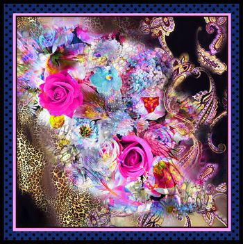 围巾印花华亿平台图片