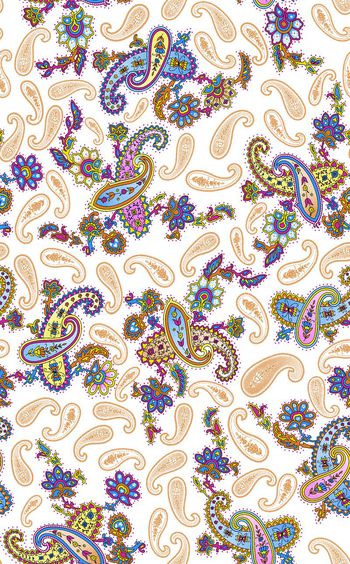 佩斯利涡旋纹印花华亿平台图片