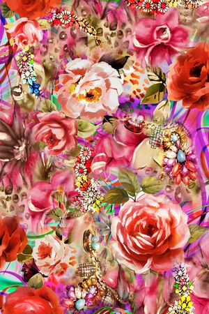 花卉印花华亿平台图片