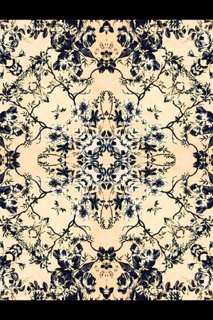 手绘水彩花卉印花华亿平台图片