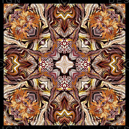 几何线条印花华亿平台图片