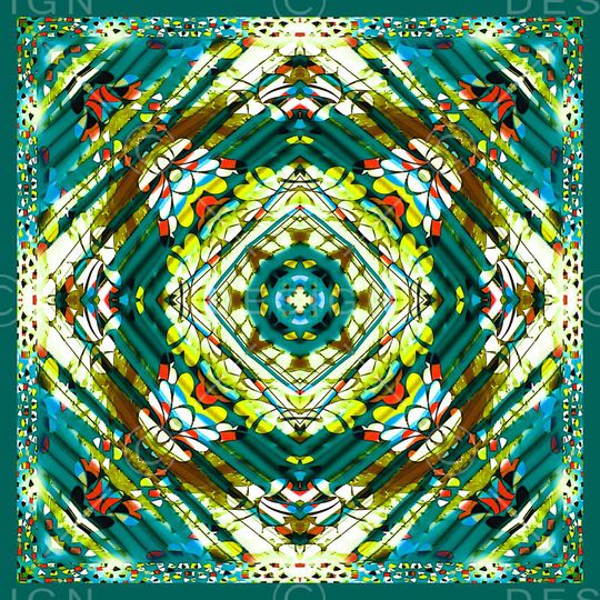 几何线条印花华亿平台图片