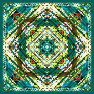 几何线条印花华亿平台图片