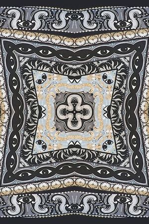 几何线条印花华亿平台图片