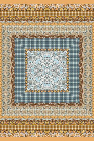 传统★方巾华亿平台印花华亿平台图片