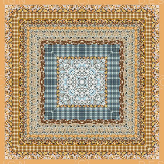 传统★方巾华亿平台印花华亿平台图片