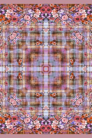 几何格纹印花华亿平台图片