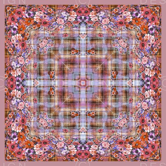 几何格纹印花华亿平台图片