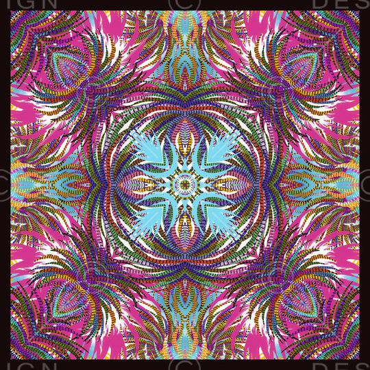 抽象花卉印花华亿平台图片