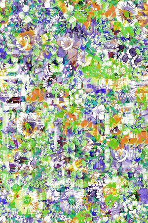 手绘水彩花卉印花华亿平台图片