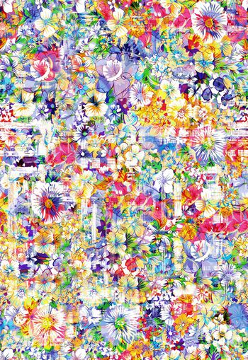 305618-清新碎花水彩绘画变幻华亿平台