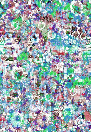 305619-清新碎花水彩绘画变幻华亿平台