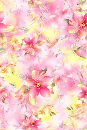 花卉印花华亿平台图片