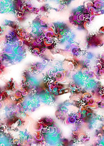 305644-多彩民族风祥云数码图案