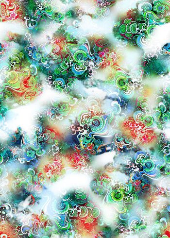 305645-多彩民族风祥云数码图案