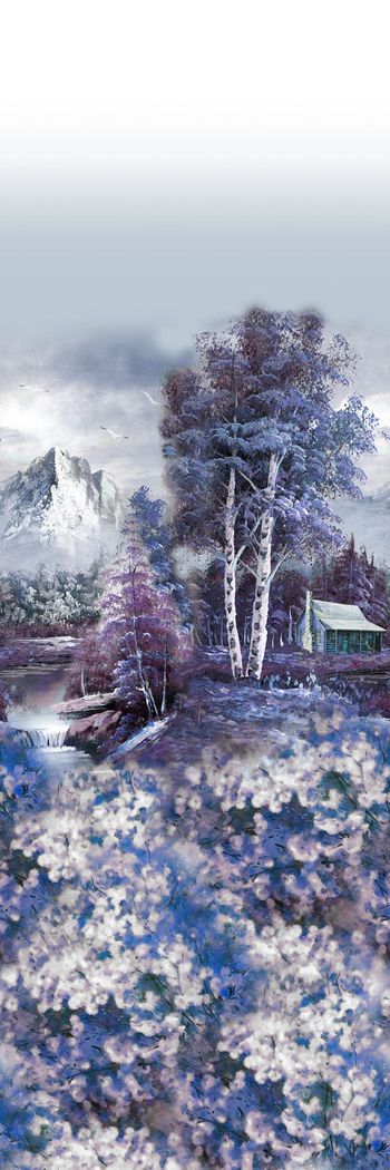 305687-定位油画风景花卉花朵组合