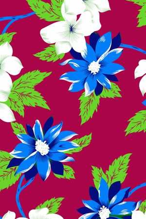 水彩花卉印花华亿平台图片